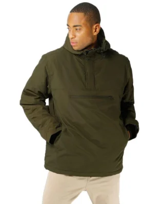 URBAN CLASSICS PADDED PULL OVER WINDBREAKER JACKET TB1443 OLIVE