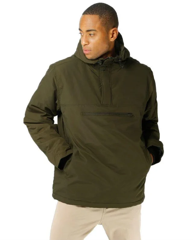 URBAN CLASSICS PADDED PULL OVER WINDBREAKER JACKET TB1443 OLIVE