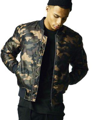 URBAN CLASSICS BASIC BOMBER JACKET TB1278 WOODCAMO