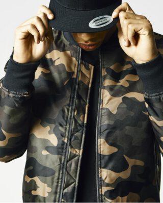 URBAN CLASSICS BASIC BOMBER JACKET TB1278 WOODCAMO - UrbanClassics