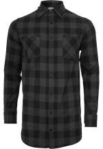 URBAN CLASSICS LONG CHECKED FLANELL SHIRT 1000 CHA/BLK - Image 4