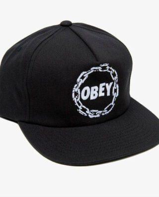 OBEY CHAINS SNAPBACK CAP BLACK