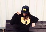 Wu Wear Basic Logo Hoodie Black - Image 2
