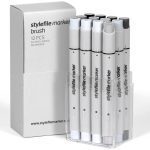 STYLEFILE MARKER 12 PCS BRUSH NEUTRAL GREY MARKER SET