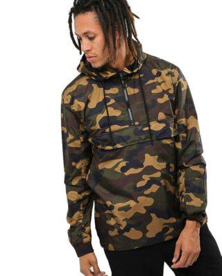 URBAN CLASSICS PULL OVER WINDBREAKER 1623 WOOD CAMO