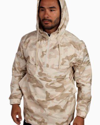 URBAN CLASSICS PULL OVER WINDBREAKER TB1623 SAND CAMO