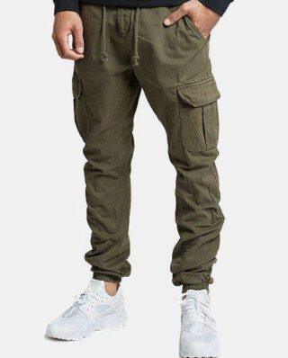 URBAN CLASSICS CARGO JOGGING PANTS TB1268 OLIVE - UrbanClassics