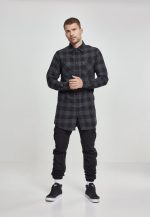 URBAN CLASSICS LONG CHECKED FLANELL SHIRT 1000 CHA/BLK - Image 2