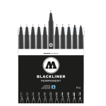 MOLOTOW BLACKLINER MARKER SET 11 PCS. COMPLETE 200485