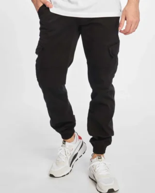 URBAN CLASSICS WASHED CARGO TWILL JOGGING PANTS ΤΒ1435 BLACK - UrbanClassics