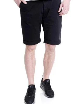 URBAN CLASSICS STRETCH TURNUP CHINO SHORTS TB1264 BLACK