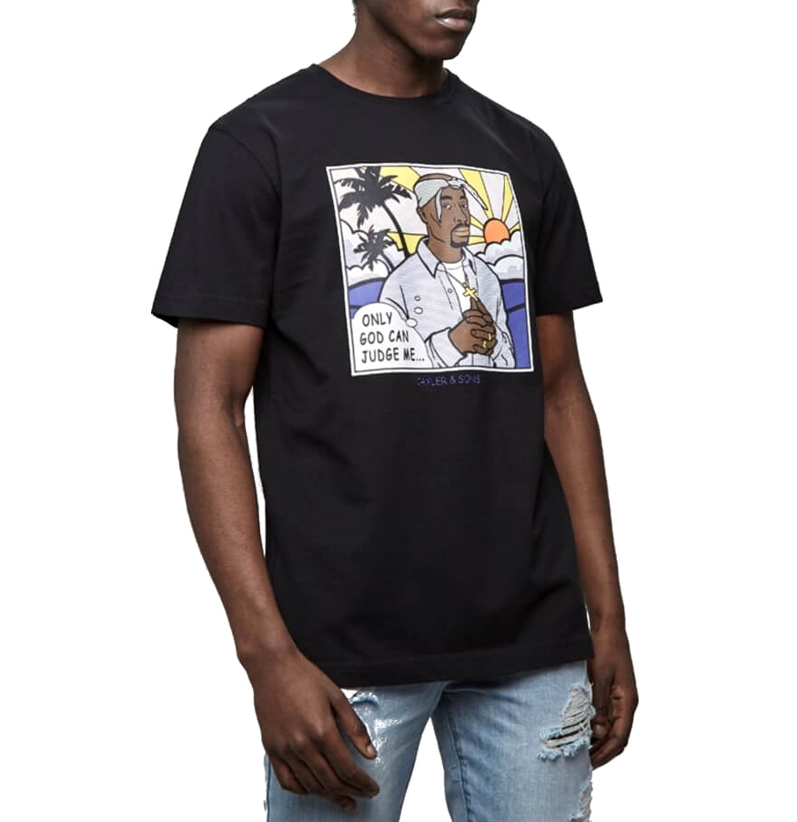 INSTO T-Shirt König Von Rap 2Pac Gedruckt Unterhemd Fitness Tragen Unisex Tragen Gemütlich/Weiß/L 