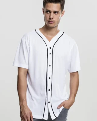 URBAN CLASSICS BASEBALL MESH JERSEY TB1237 WHITE