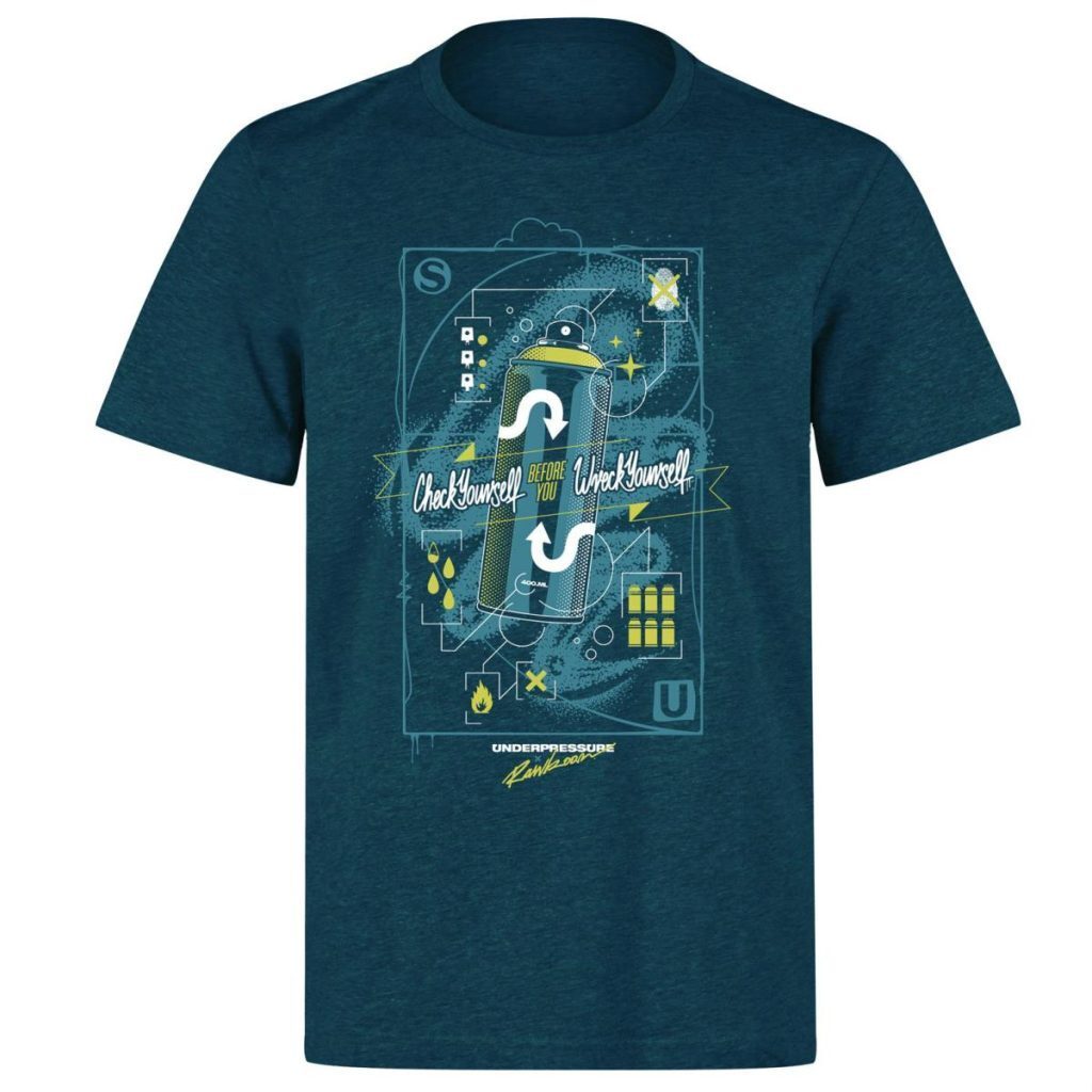 UNDERPRESSURE CHECK YOURSELF T-SHIRT MIDNIGHT BLUE