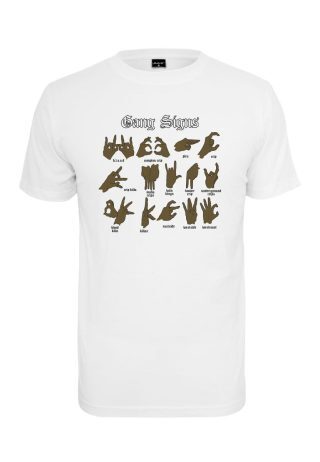 Gang Signs Tee white XXL