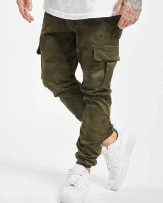 URBAN CLASSICS  CAMO CARGO JOGGING PANTS ΤΒ1611 OLIVE CAMO - UrbanClassics