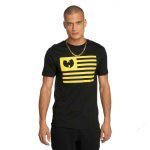 WU WEAR FLAG WU030 T-SHIRT BLACK YELLOW