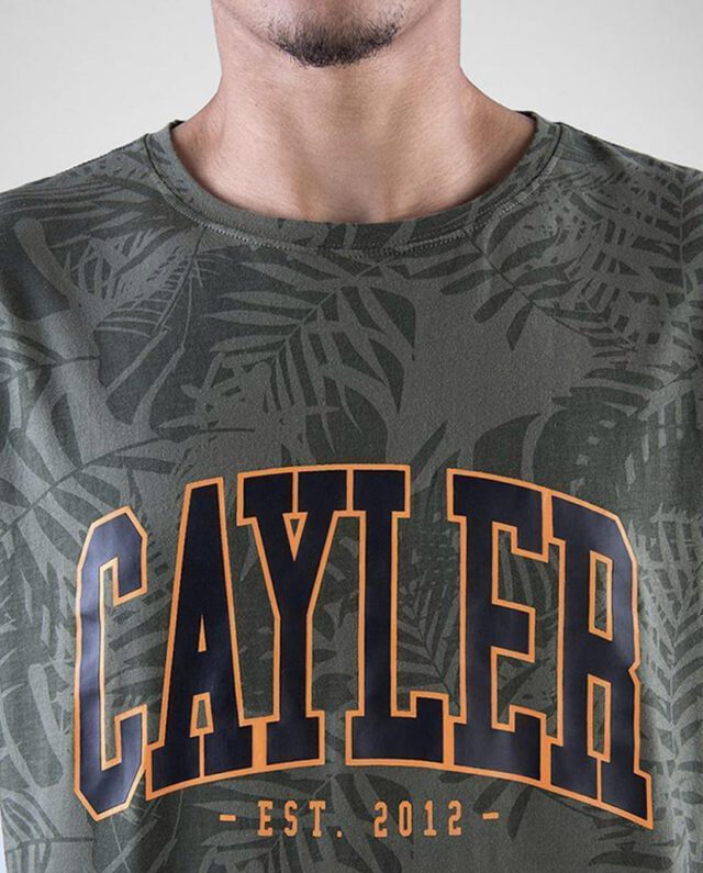 CS1451_+N2702+-01888 CAYLER AND SONS WL PALMOUFLAGE T-SHIRT OLIVE/SUNSET - Cayler and Sons