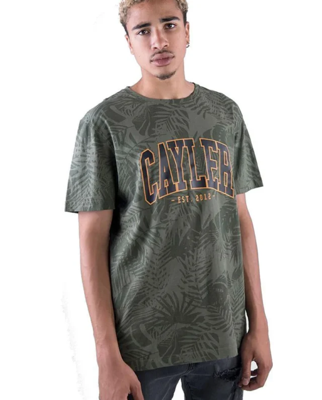 CAYLER AND SONS WL PALMOUFLAGE T-SHIRT OLIVE/SUNSET