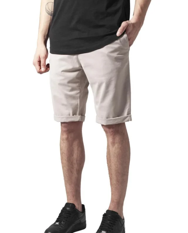 URBAN CLASSICS STRETCH TURNUP CHINO SHORTS TB1264 SAND