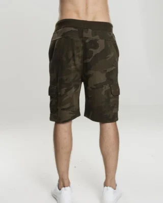 URBAN CLASSICS CAMO CARGO TERRY SHORTS TB2078 OLIVE CAMO - UrbanClassics