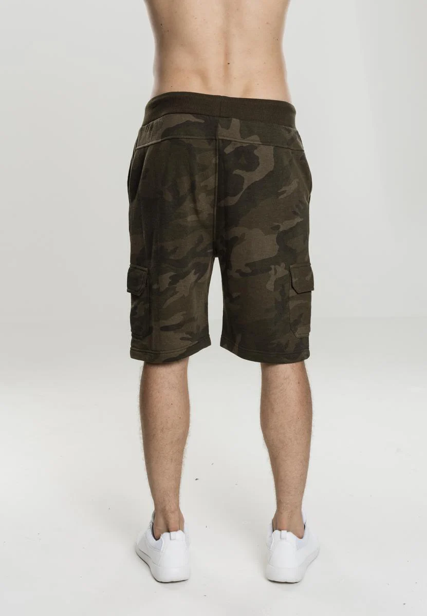 URBAN CLASSICS CAMO CARGO TERRY SHORTS TB2078 OLIVE CAMO - Image 2