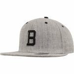 MSTRDS SNAPBACK CAP B LETTER GREY