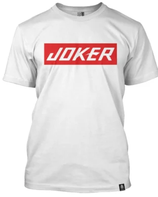 JOKER BRAND BAR LOGO T-SHIRT WHITE