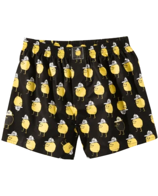 LOUSY LIVIN BOXERSHORT ZITRONE BLACK LUUWZIT - Lousy Livin