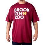 WU WEAR BROOKLYN ZOO T-SHIRT BURGUNDY RED