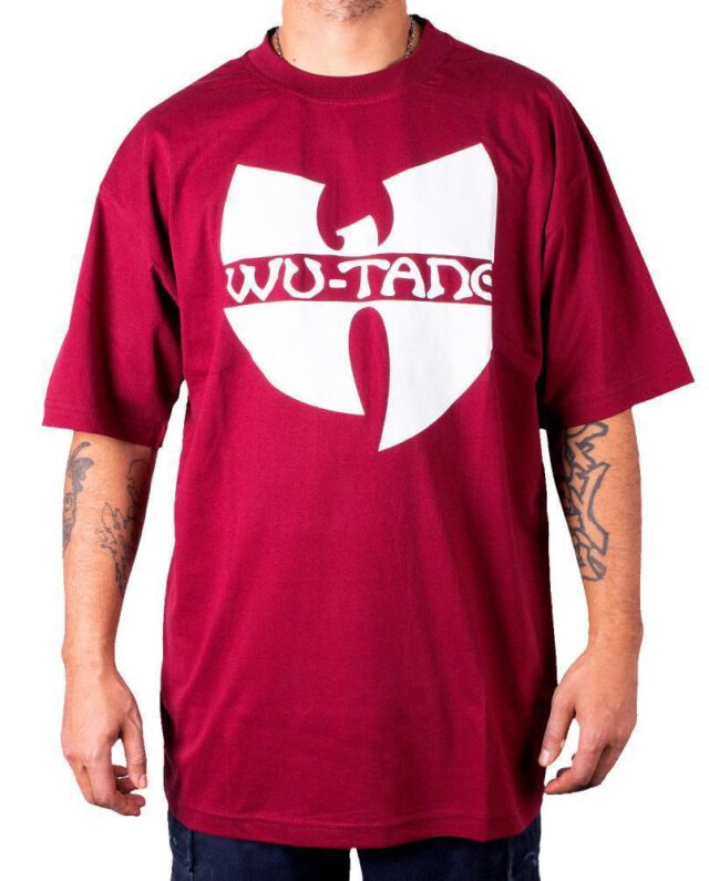 WU WEAR WU TANG CLAN LOGO T-SHIRT BORDEAUX RED