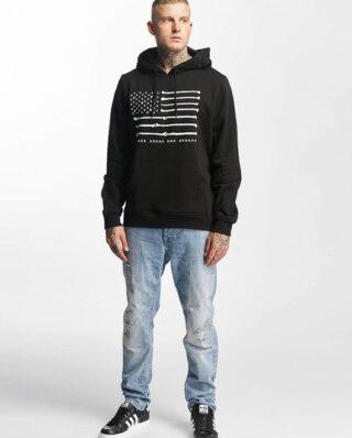 FAMOUS STARS AND STRAPS MEN HOODIE BONE FLAG BLACK - Famous Stars and Straps