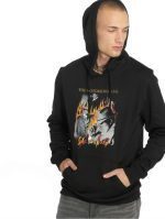 MERCHCODE MEN HOODIE BIGGIE FLAMES BLACK