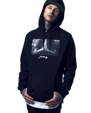 MISTER TEE PRAY HOODIE MT275 BLACK