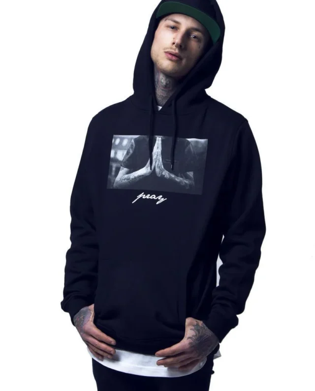MISTER TEE PRAY HOODIE MT275 BLACK