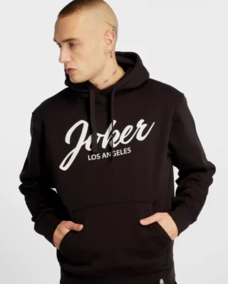 JOKER BRAND SCRIPT HOODIE BLACK