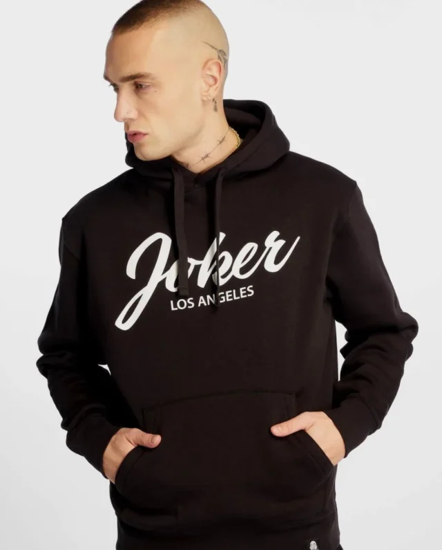 JOKER BRAND SCRIPT HOODIE BLACK