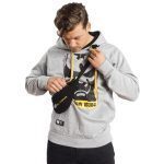 WU WEAR WU FACE MASK HOODIE GREY - Image 3
