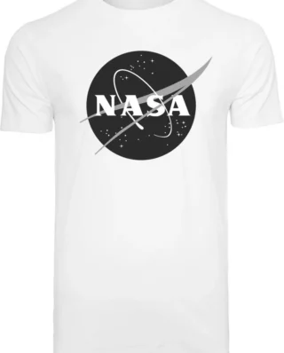 MISTER TEE NASA BLACK-AND-WHITE INSIGNIA TEE WHITE - Mr.Tee