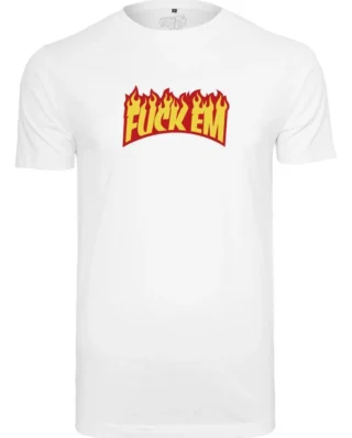 TURNUP T-SHIRT BUN DEM WHITE - TURN UP