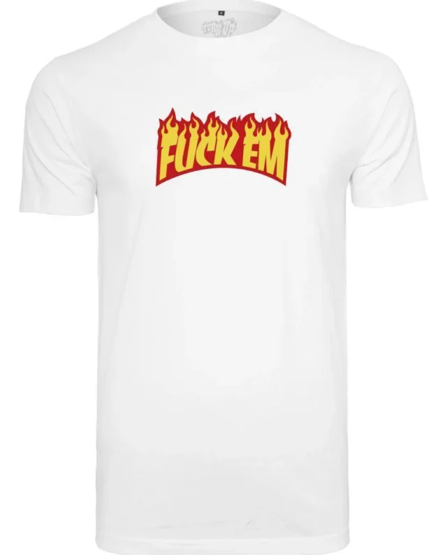 TURNUP T-SHIRT BUN DEM WHITE - TURN UP