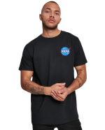 MISTER TEE MEN T-SHIRT NASA LOGO EMBROIDERY MT874 BLACK