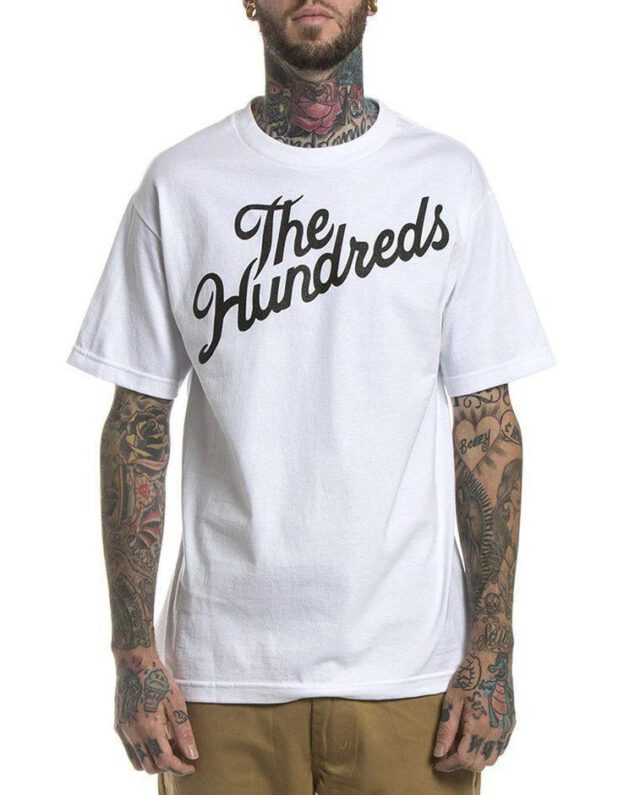 THE HUNDREDS FOREVER SLANT LOGO T-SHIRT WHITE