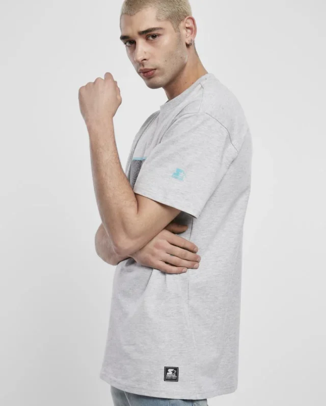 ST017_M4-02483 STARTER MULTICOLORED LOGO TEE H.GRY/TU - STARTER
