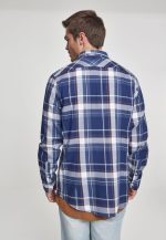 URBAN CLASSICS CHECKED SHIRT INDIGO/WHITE/RED/GO - Image 4