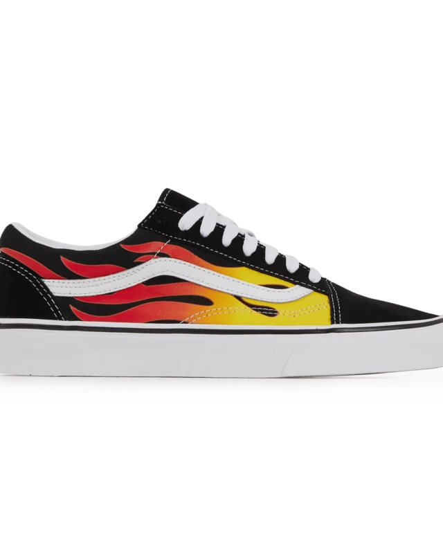 VANS UA OLD SKOOL (FLAME) VN0A38G1PHN1 BLACK/BLACK/TR WHT