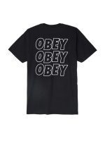 OBEY JUMBLED EYES BASIC T-SHIRT BLACK - Image 3