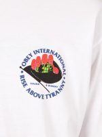 OBEY RISE ABOVE TYRANNY BASIC T-SHIRT WHITE - Image 3