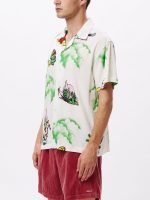 OBEY DEVILS WOVEN BUTTON UP SHIRT WHITE - Image 6