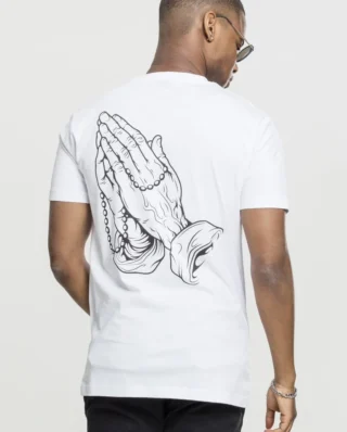 MISTER TEE PRAY HANDS TEE MT630 WHITE - Mr.Tee